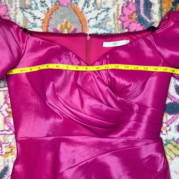 Tadashi Shoji Sho Sofie Off-shoulder Puff-sleeve Taffeta Dress New Size Medium - Picture 9 of 13